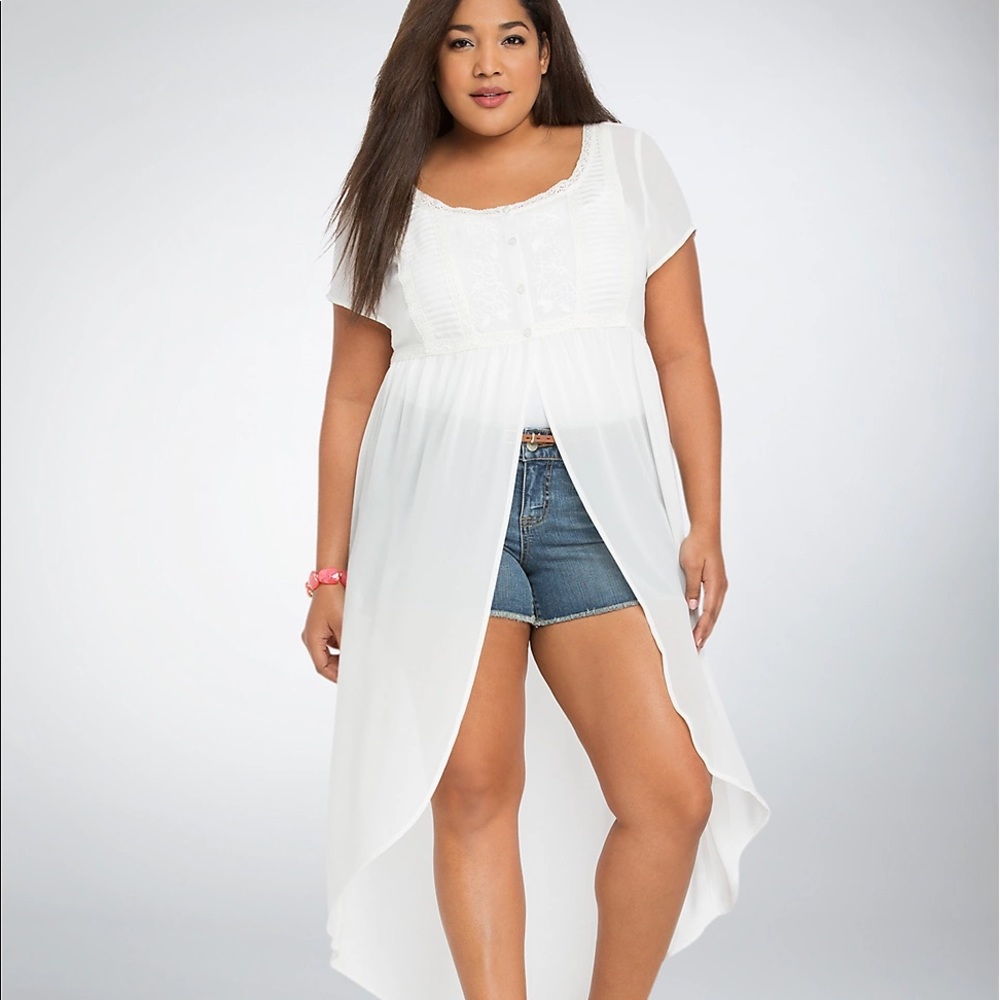 Torrid White High-Low Top